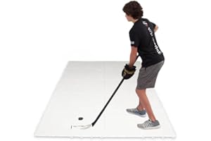 S SNIPERS EDGE HOCKEY PRODUCTS Snipers Edge Hockey Dryland Slick Tiles – 20-Pack 12"×12" White Interlocking Ice Tiles for Hockey Training, UV-Protected & Durable, Simulates Real Ice, Training Aid for Shooting