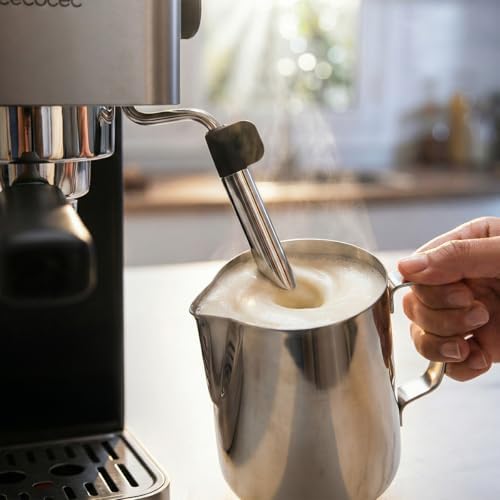 Machine à Café Expresso Manuelle Cafelizzia 690 Grey. 1230-1465 W, Pompe 20 Bars, 1 ou 2 Tasses, Buse Vapeur, Réservoir 1,5 L, Thermoblock, Panneau Tactile, Expresso de Barista à la Maison