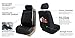 FH Group Front Set Faux Leather Car Seat Covers Low Back Seat with Removable Headrest, Universal Fit, Airbag Compatible Car Seat Cover for SUV, Van, Black