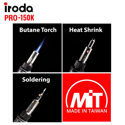 IRODA Professional Cordless Butane Soldering Iron MultiPurpose Kit