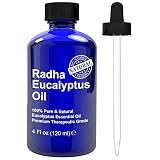 Radha Beauty Eucalyptus Essential Oil - Big 4 Oz - 100% Pure & Natural Therapeutic Grade