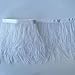 KOLIGHT Pack of 10 Yards Natural Dyed Ostrich Feathers Trim Fringe 4~5inch for DIY Dress Sewing Crafts Costumes Decoration (White)