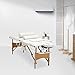 Uenjoy Folding Massage Table 84'' Professional Massage Bed 3 Fold With Additional Accessories,White