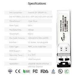 10GBASE-SR SFP+ Optical Transceiver Module