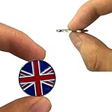 FINGER TEN Golf Ball Marker UK Flag 6 Pack Hat Clip Divot Tool Magnetic view 2