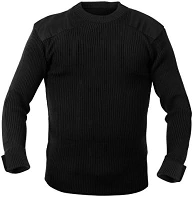 SANDRA Military Commando Sweater Crew Neck G.I. Style Acrylic Army Sweater