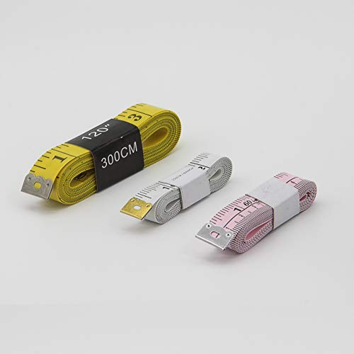Soft Tape Measure Utron Measure Tape for Body 3 Pack Double Scale Measurement Tape Set for Sewing, Body, Tailor 60/120 inch