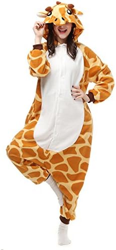 Adults Onesies - Animal Women Mens Giraffe Onesie Costumes Cosplay Outfit Pamajas