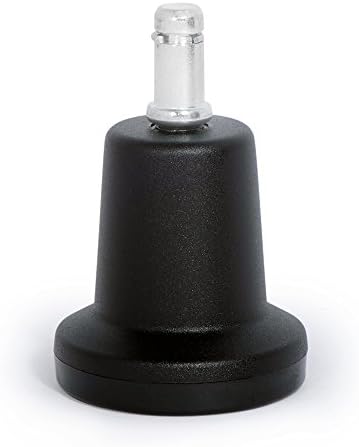 Stool or Office Chair Bell Glides - Stationary Plastic Foot Glide High Profile, Supports 500 Lbs. Color Black (Set of 5)
