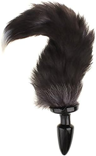 11 Sandy(US) NEWaapp-02 Wild Silicone Fox's Tail's Anal Butt Plug,Anal Tail S-e-x T-o-ys, S-e-xual Show,SM Special Butt Plug Anal Stimulator for Women Suppositories Cospaly(Silicone Black)