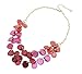 Bocar 2 Layer Statement Choker Shell Necklace and Earring Set for Women Gift (NK-10248-rose)