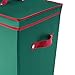 Wrapping Paper Storage Box-Holds 20 Rolls of 40” Gift Wrap-Upright Container, Lid, Dividers & Handles-For Holiday & Christmas Wrap by Elf Stor (Green)