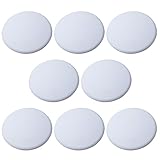 Outus Door Knob Wall Protector Shield Plates Round White Self Adhesive Wall Guards Stopper Door Handle Bumper Rubber Stop, 8 Pieces (3.15 Inch)