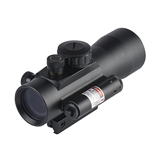 Beileshi 2x42 Green & Red Dot Scope Reticle Scope with Red Laser