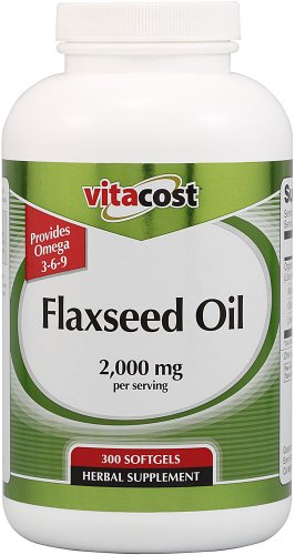 Vitacost Flaxseed Oil -- 2,000 mg per serving - 300 Softgels