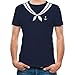 Tstars Nautical Sailor Shirt for Men - Navy Anchor Captain Tee for Halloween, Bachelor Party, or Themed Event Large Navy