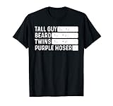 Tall Guy Beard Twins Purple Hoser Vintage T-Shirt