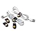 CAILLU Cord Organizer Headset Headphone Earphone Wrap Winder,Power Cord Manager,apple Lightning Cable Ties,Cable Winder with Genuine Leather Handmade cord taco 5-Pack