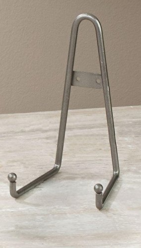 8" dark steel round tip display rack plate book art wall holder