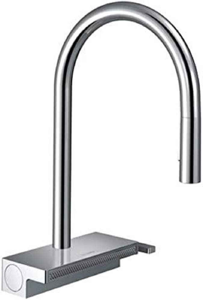 Hansgrohe Aquno Select M81 Single Lever Kitchen Mixer 170 With Pull-Out Spray And Sbox, 3 Spray Modes, Chrome, 73831000