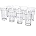 Rhapsody 16-ounce Faceted Plastic Water Tumblers | set of 8 Clear