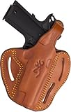 Browning 12904011 Leather Holster, 1911-22/1911-380, Multi-Angle Thumb Break, Tan, 05