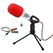Computer Microphone,Condenser Microphone,Podcast Microphone,Desktop Microphone,Studio Microphone with Stand 3.5mm Plug & Play for Online Chatting, Recording,Gaming