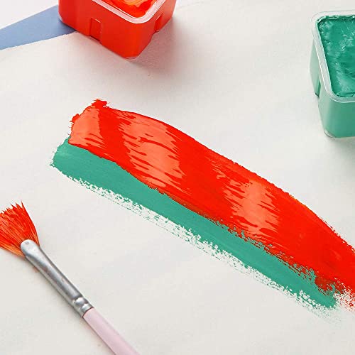 AOOK HIMI Gouache Paint Set Jelly Cup 56 Vibrant Colors Non Toxic Paints with Portable Case Palette for Artist Canvas Painting Watercolor Papers, Rich Pigment, (56 coler white)