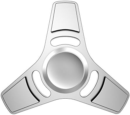 Zhonglit Triple Fidget Hand Spinner Toy,Fingertip gyro with New Bearing Good for ADHD,Anxiety Multipurpose convenient EDC Focus Toy,Children, Non-3D Printed(Silver)