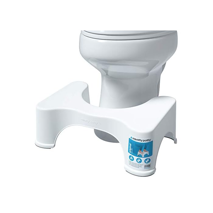 Squatty Potty The Original Bathroom Toilet Stool, White, 9"