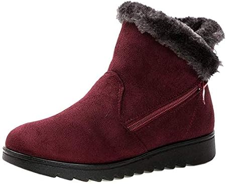 Ayioo Mujer Botas de Nieve Cálido Corto con Peluche Invierno Botines