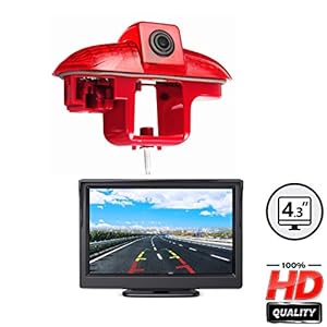 HD 720P dakrand achteruitrijcamera geïntegreerd in 3. Remlicht transporter camera set voor Trafic MK2, Opel Vivaro A…