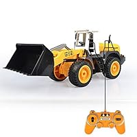 W&HH RC Bulldozer,1:16 RC Truck Alloy Shovel,Bulldozer Toy Can Dig Up to 3.5 Lbs RC Remote Control Construction Toy Tractor with Lights & Sounds 2.4Ghz