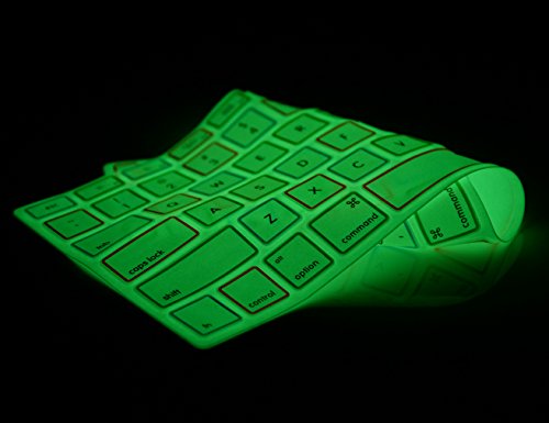 XSKN Night Luminous Silicone Laptop Keyboard Skin Cover for Macbook Air 13, Macbook Pro 13 15 inch, US Layout - Thumbnail 4