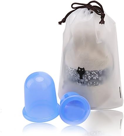 2 Pcs Suction Cups Anti Cellulite Silicone Vacuum Massage Neck Back Massager Cupping Cup 100% Hot, Large and Medium Size