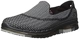 Skechers Performance Women's Go Flex Extend Walking Shoe, Black/Gray, 8.5 M US