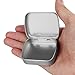 Aybloom Metal Hinged Lid Tin Containers - 12 Pack Metal Tin Box Mini Portable Box Containers Small Storage Kit for Drawing Pin Nail Art Bead Earring and Jewelry Craft Organizing (12 Pack, Silver)