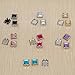 200pcs 9mm Colorful Rhinestone Studs Square Rivets Punk DIY for Clothing Shoes Bags Belt Spikes GZ081-9(Mix-s)