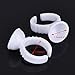 EBOOT 100 Pack Makeup Glue Rings Tattoo Glue Holder Disposable Plastic Nail Art Eyelash Extension Rings