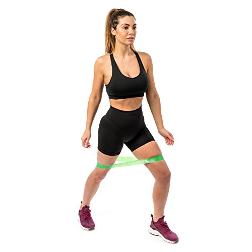 Latex Free Resistance Bands Loops - Set of 4 Premium Fitness Exercise Bands for Fitness Workouts Rehabilitation Yoga Pilates and Strength Training - Thumbnail 2