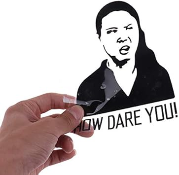 Amazon Com How Dare You Sticker Greta Thunberg Funny Vinyl For Laptop Water Bottle Phone Auto Decal Car Stickers Decal Drift Car Sticker Window Decoration Activist Vinyl Sticker Decal Car Window Wall Black