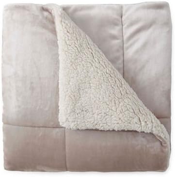 Ultra Mink to Sherpa Throw - Overstuffed - 50 x 60 - Stonehenge