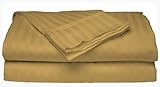 Comfort Linen 300 Thread Count Cotton Dobby Stripe Sheet Set- Assorted Colors/sizes, Queen - Gold