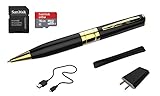 iSmartPen Plus 16GB Gold - Surveillance DVR Pen - 1280p x 960p - Business Executive Portable Educational Professional Documentation Device - Rechargeable Battery - With SanDisk MicroSD Memory