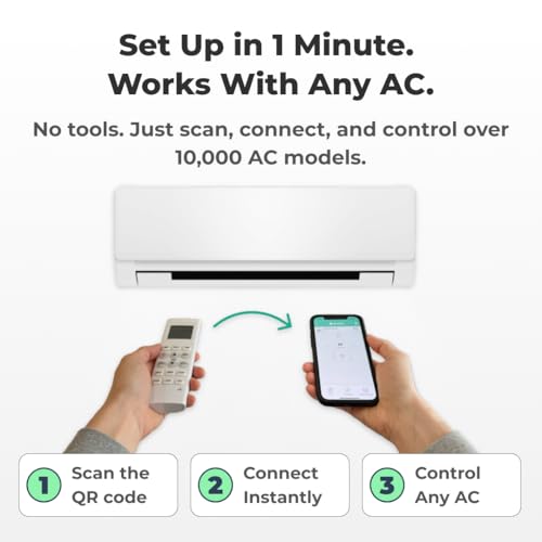 Sensibo Sky, Smart Wireless Air Conditioner Controller. Quick & Easy DIY Installation. Maintains Comfort with Energy Efficient. Automatic Wifi Thermostat Control App. Google, Alexa and Siri Compatible