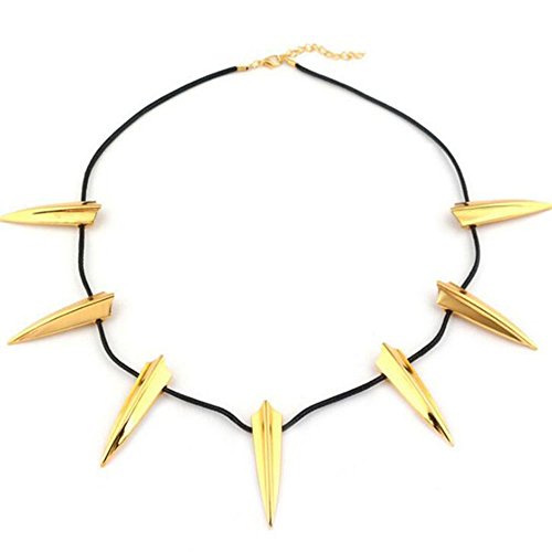 Buy Men Black Panther Necklace Gold 
