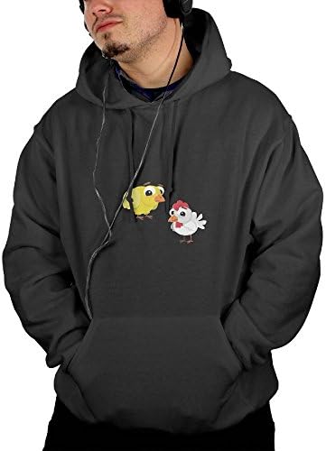 Men's A Yellow Chicken Hip-Hop 2018 New Style Hoodie Sweatshirt Size XL Black