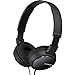 Sony MDR-ZX110AP Extra Bass Wired Headphones with Mic, Smartphone Headset for iPhone & Android with in-Line Remote & Microphone, Neodymium Magnets & 30mm Drivers, Black (Renewed)