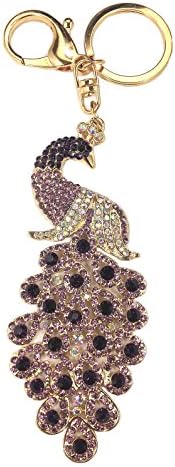 Amino✮ Sweetpea the Peacock Keychain Charm For Handbags (XLarge) (Chocolate)