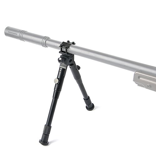 bestsight Tactical Foldable Bipod for Rifle 20mm Picatinny Rail with Rifle Barrel Mount Adjustable Height 7.5-9.2 inches Hunting Black
